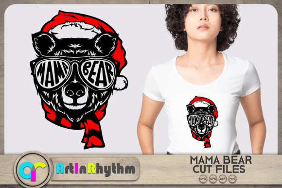 Mama Bear SVG Christmas Mom Graphics for Crafts
