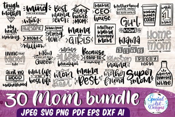 Mom Life SVG Graphics for Crafts Branding