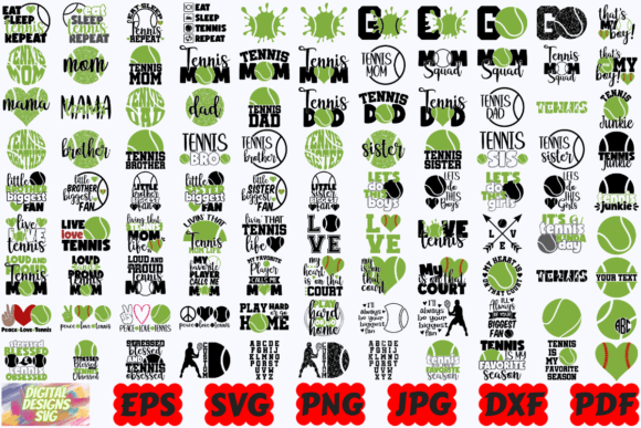 Tennis SVG: Graphics for Crafts & Branding